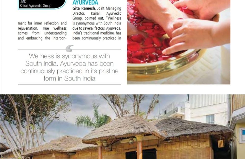 Kairali ayurvedic group featured in shira hospitality magazine