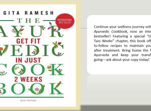 Ayurvedic Cookbook featured in The Annapurna express