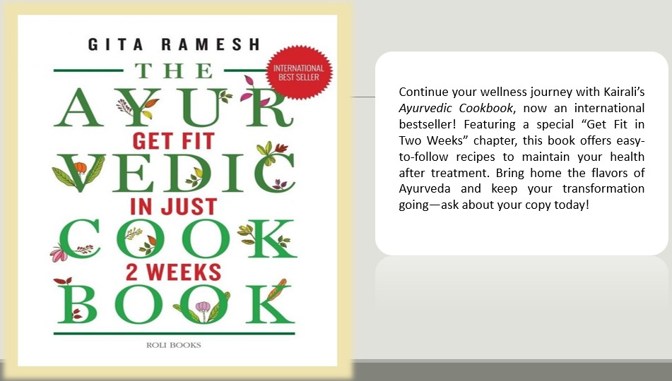 Ayurvedic Cookbook featured in The Annapurna express