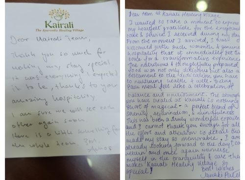 Guests share testimonial