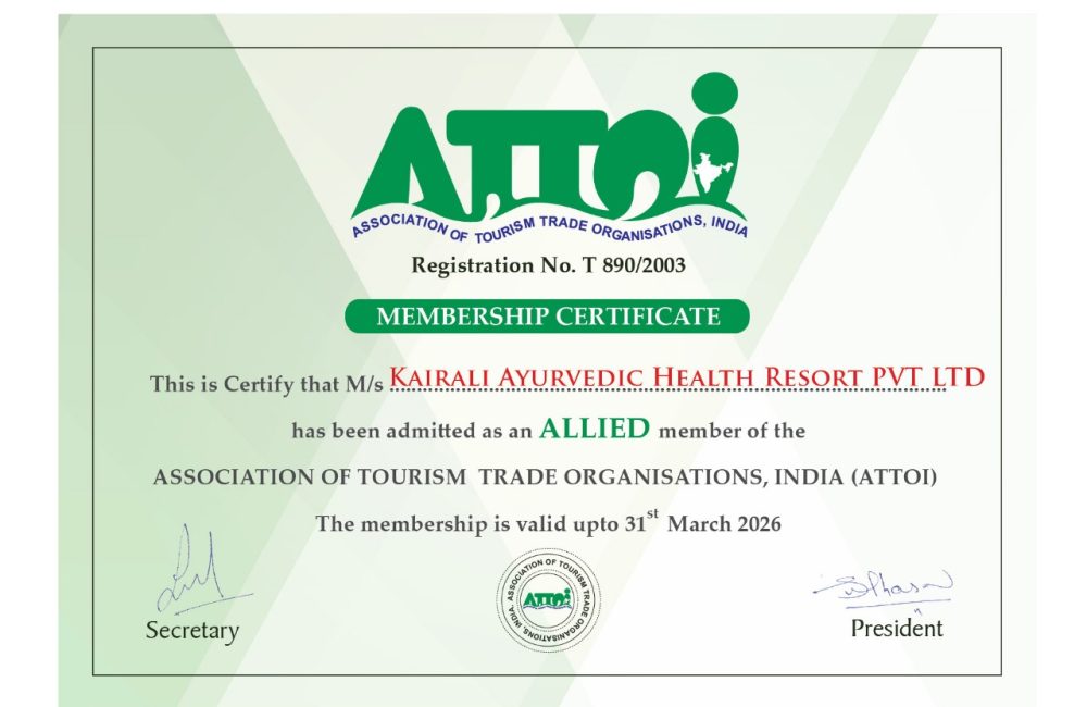 Kairali Ayurvedic Health Resort Joins ATTOI: Strengthening Wellness Tourism in India