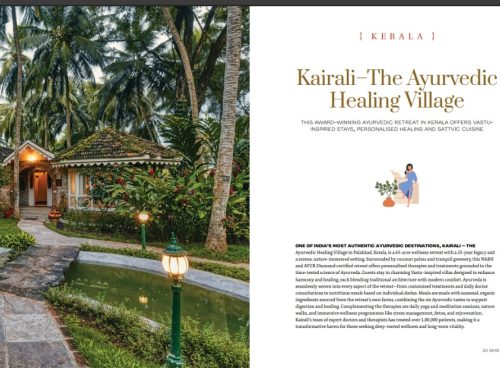 Kairali – The Ayurvedic Healing Village Featured in Outlook Traveller’s Special Coffee Table Edition