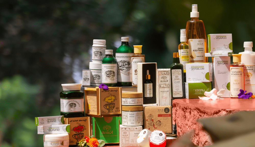 In-house manufacturing of Ayurvedic products with traditional herbal preparation and modern quality control at an Ayurvedic products manufacturer
