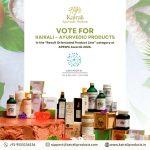 Kairali Ayurvedic Products nominated for APSWC Awards 2026 showcasing herbal wellness products and inviting global voting