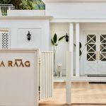 Entrance of Villa Raag, a luxury wellness villa in South Goa with elegant white architecture and tropical surroundings
