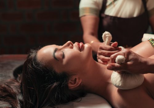 Ayurvedic remedies for acidity include herbal potli massage therapy for relaxation and healing