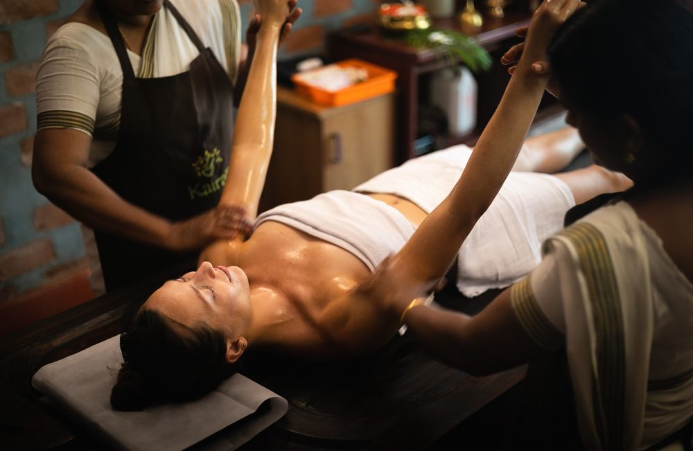 Ayurvedic massage therapy supporting Ayurveda and preventive heart health through relaxation and daily wellness routines