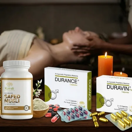 Ayurveda and sexual wellness with Kairali Safed Musli, Durance and Duravin Forte capsules