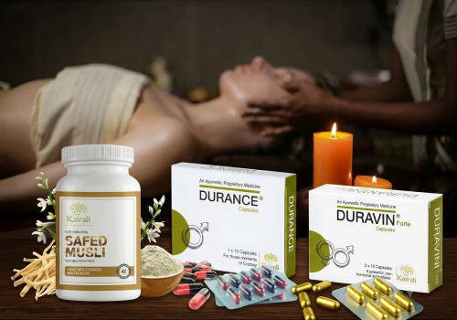 Ayurveda and sexual wellness with Kairali Safed Musli, Durance and Duravin Forte capsules