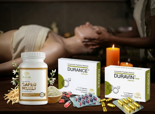 Ayurveda and sexual wellness with Kairali Safed Musli, Durance and Duravin Forte capsules
