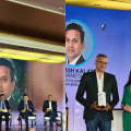 Abhilash K. Ramesh at the WION Iconic Tourism Summit 2026 discussing technology in wellness tourism.