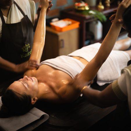 Ayurvedic oil massage supporting seasonal fatigue Ayurveda routines during seasonal change