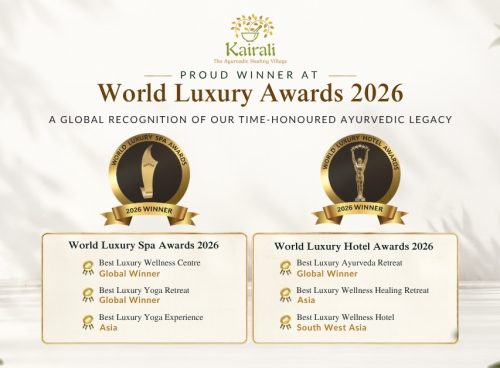 Kairali World Luxury Awards 2026 announcement featuring six honours at the World Luxury Hotel and Spa Awards, including three Global Winner titles.